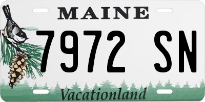 ME license plate 7972SN