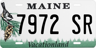 ME license plate 7972SR