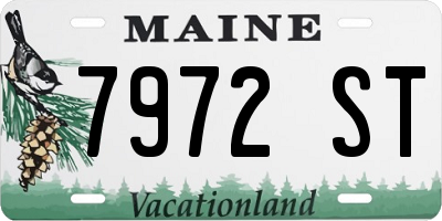 ME license plate 7972ST