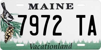 ME license plate 7972TA