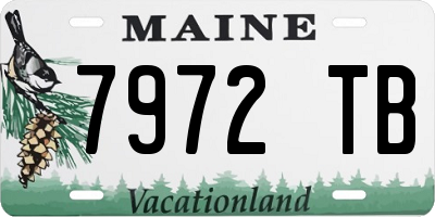 ME license plate 7972TB