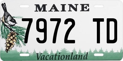ME license plate 7972TD