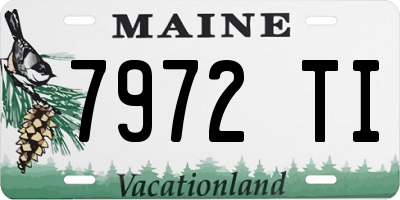 ME license plate 7972TI