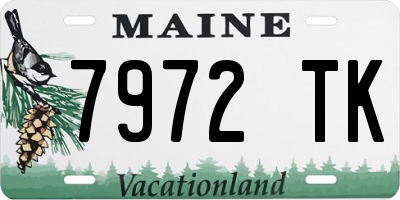 ME license plate 7972TK