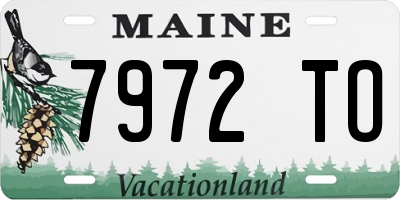 ME license plate 7972TO