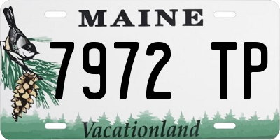 ME license plate 7972TP