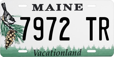 ME license plate 7972TR