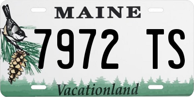 ME license plate 7972TS