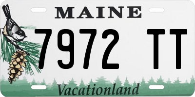ME license plate 7972TT