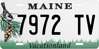 ME license plate 7972TV