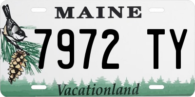 ME license plate 7972TY