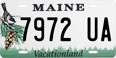 ME license plate 7972UA