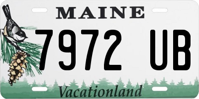 ME license plate 7972UB