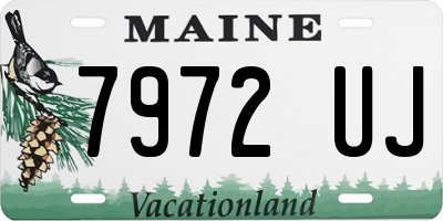 ME license plate 7972UJ
