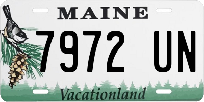 ME license plate 7972UN