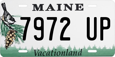 ME license plate 7972UP