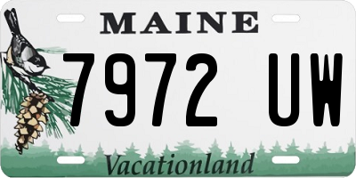 ME license plate 7972UW