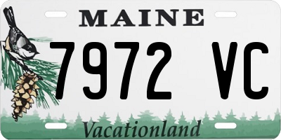 ME license plate 7972VC