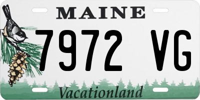 ME license plate 7972VG