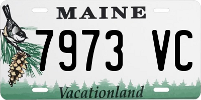 ME license plate 7973VC