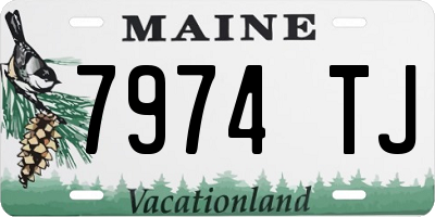 ME license plate 7974TJ