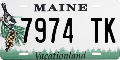 ME license plate 7974TK