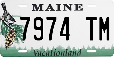 ME license plate 7974TM