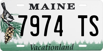 ME license plate 7974TS