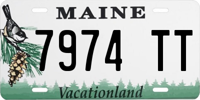 ME license plate 7974TT
