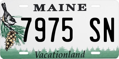 ME license plate 7975SN