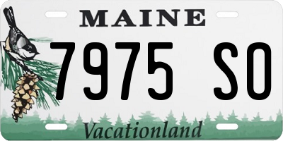 ME license plate 7975SO