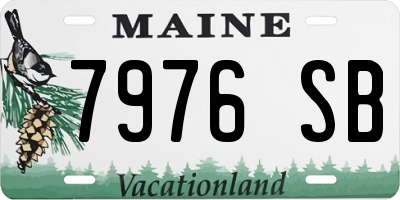 ME license plate 7976SB