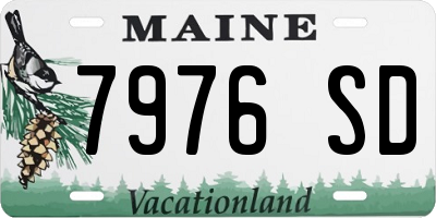ME license plate 7976SD