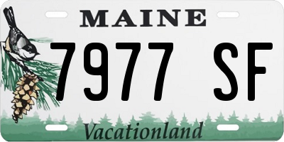 ME license plate 7977SF