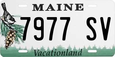 ME license plate 7977SV