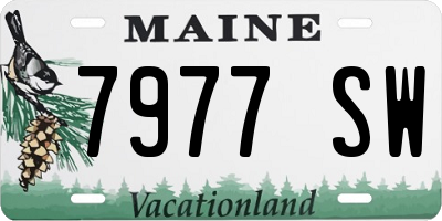 ME license plate 7977SW