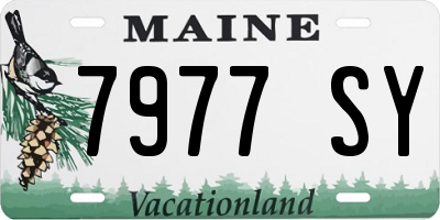 ME license plate 7977SY