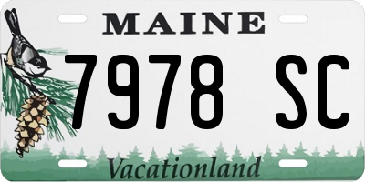 ME license plate 7978SC