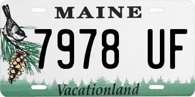 ME license plate 7978UF