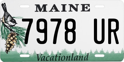 ME license plate 7978UR
