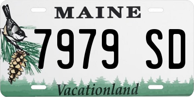 ME license plate 7979SD