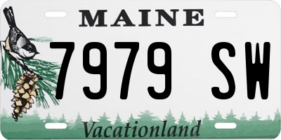 ME license plate 7979SW