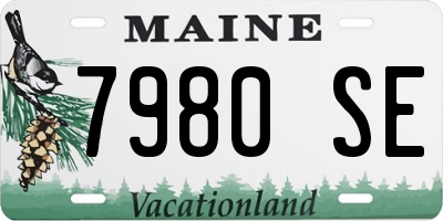 ME license plate 7980SE
