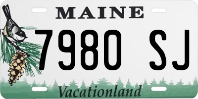 ME license plate 7980SJ