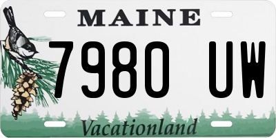 ME license plate 7980UW