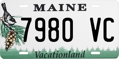 ME license plate 7980VC