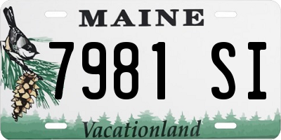 ME license plate 7981SI