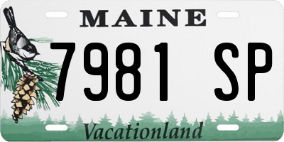 ME license plate 7981SP