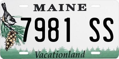 ME license plate 7981SS