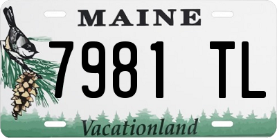 ME license plate 7981TL